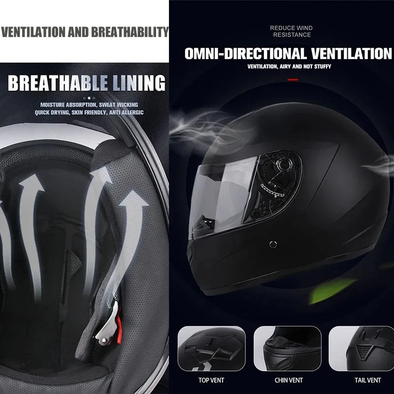 Casque de moto intégral