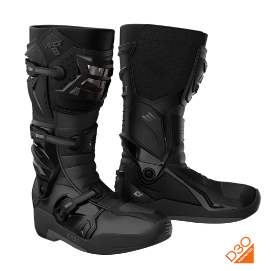 Bottes cross Shot Race 8 - Noir Chrome