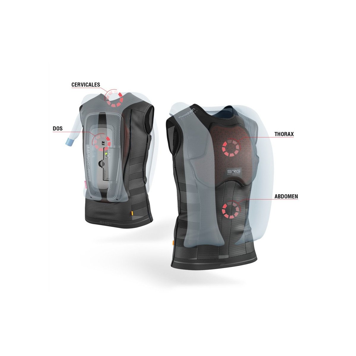 Gilet de protection SHOT Airbag SRG - Noir