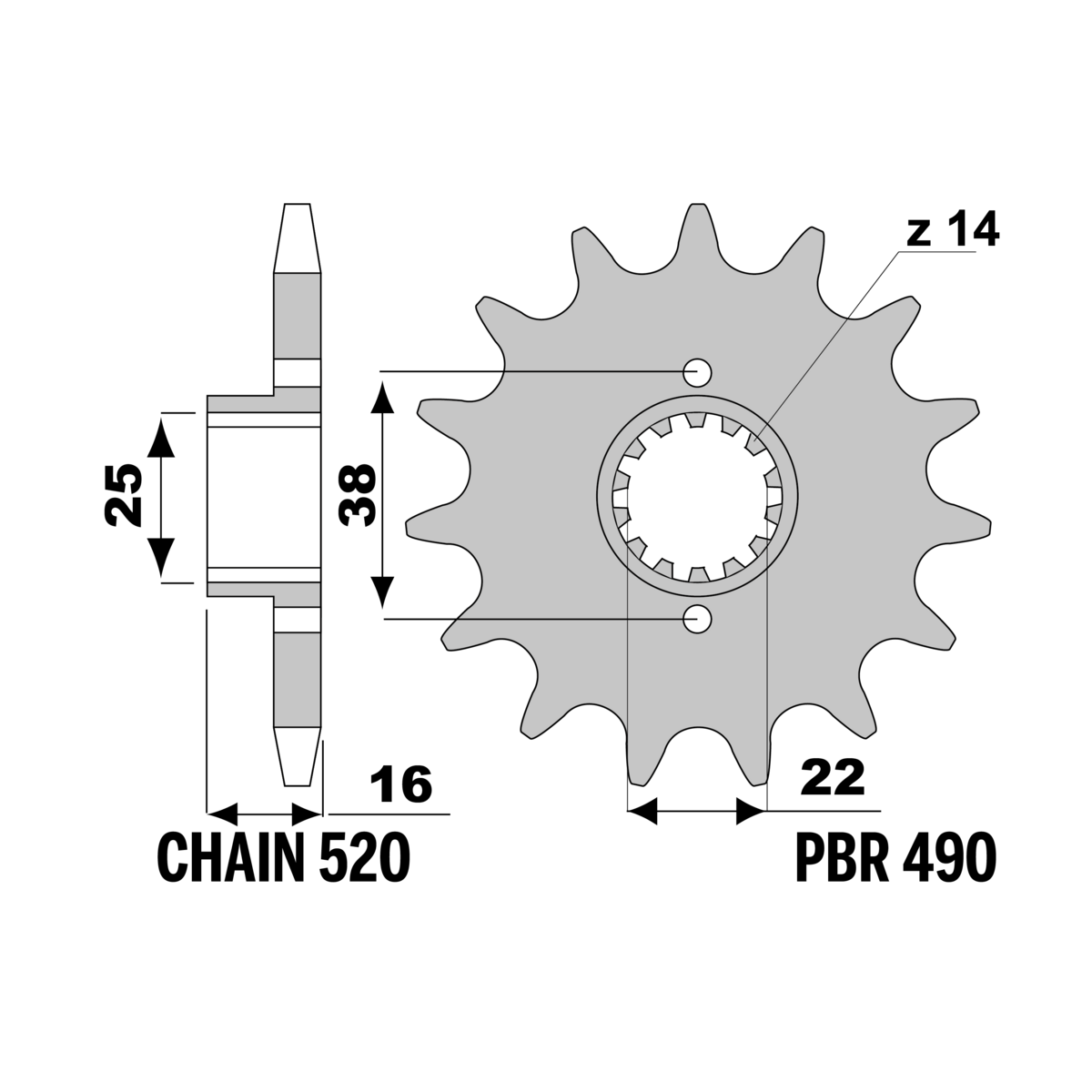 Kit chaine EK CHAIN renforcée acier DUCATI 900 MHE 2001