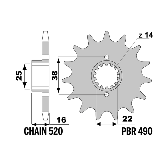Kit chaine EK CHAIN renforcée acier DUCATI 900 MHE 2001