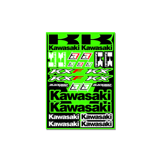 Kit stickers BLACKBIRD vert universel KX / KXF BLACKBIRD Kit stickers BLACKBIRD vert universel KX / KXF