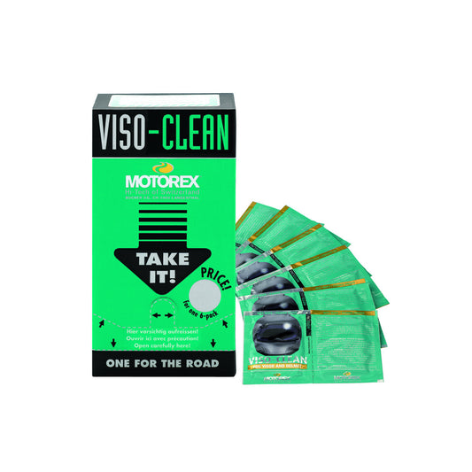 Lingettes nettoyantes casques MOTOREX VISO CLEAN 6 PIECES