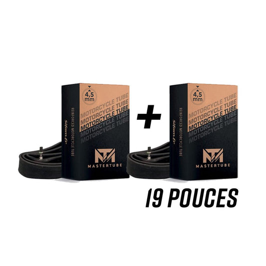 Pack 2 Chambres à Air MASTERTUBE Ultra Renforcée 4,5mm 110/90-19 130/70-19 100/90-19 120/80-19 130/70-19