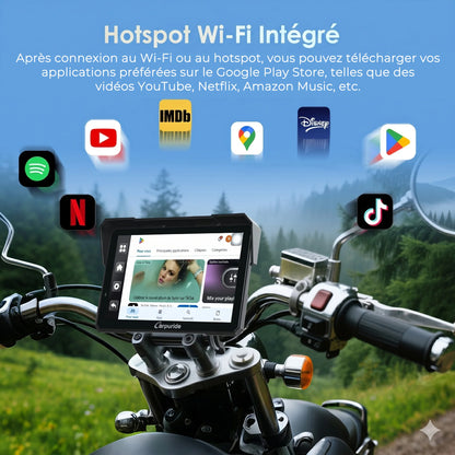 Carpuride W702 Plus Autoradio portable sans fil pour moto